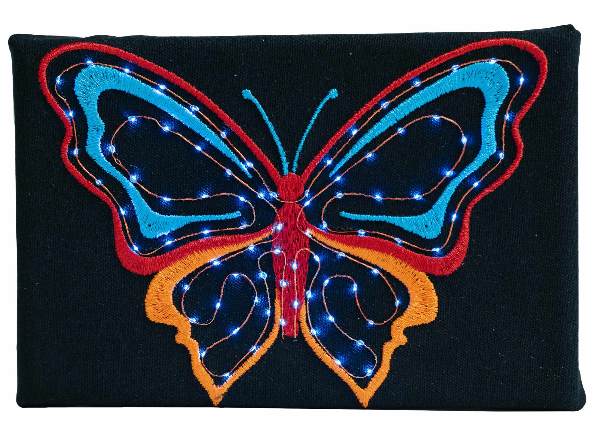 Image of Embroidered Butterfly with LED Wire - luminous